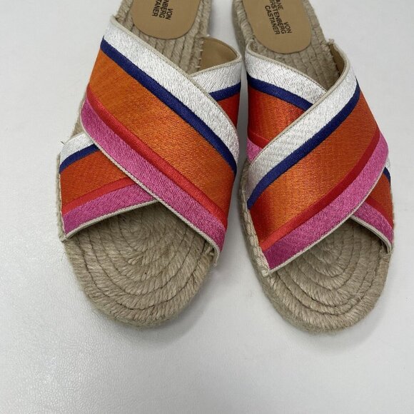 Diane Von Furstenberg x Castaner Paos Espadrille Sandals Womens 37 US 6.5 Stripe - Picture 2 of 12